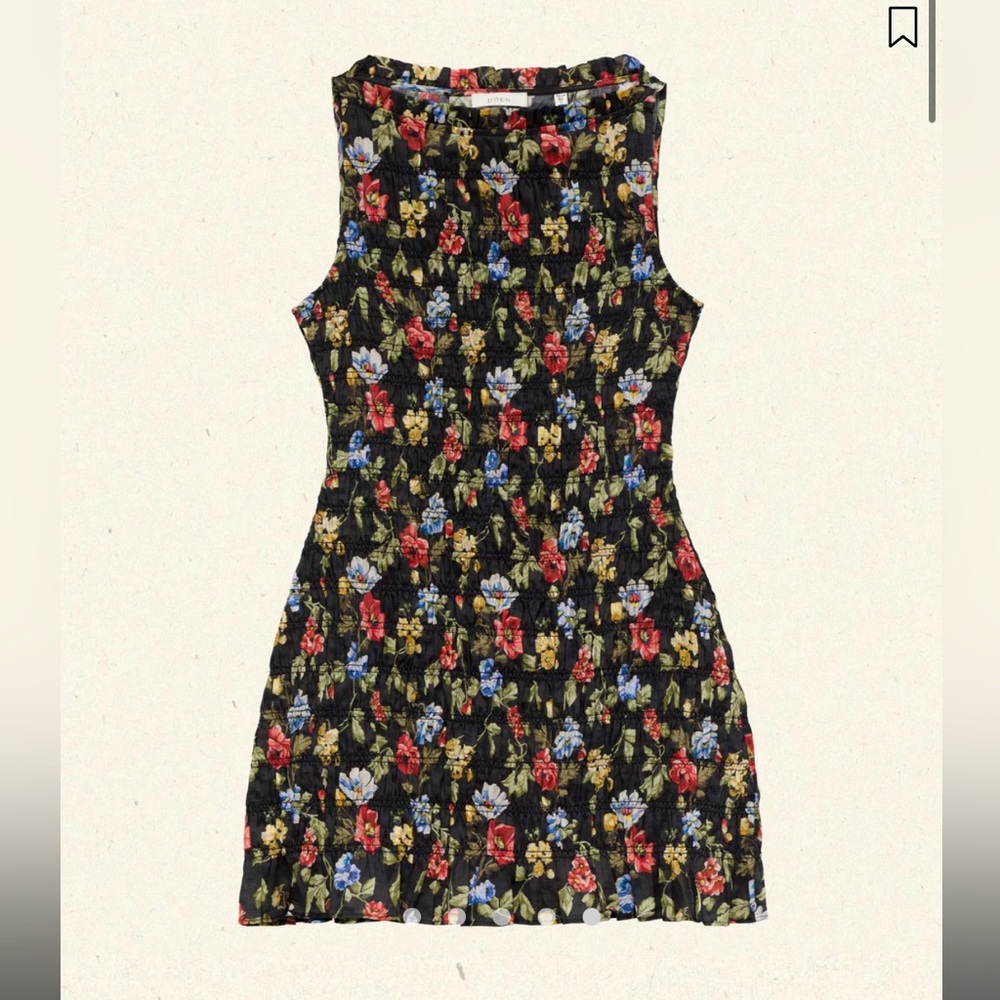 DOEN 	
GIANNA DRESS -- NOIR WILD ROSE NWT size large